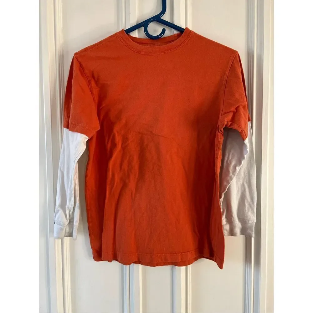 Bundle of Old Navy boy’s long sleeve orange and yellow and cream t-shirts L